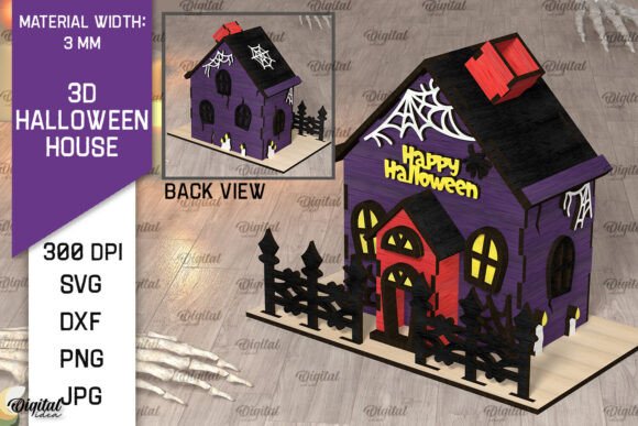 3D Halloween House Laser Cut Design: A Digital Guide to Spooky Creations