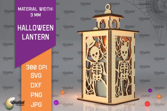 3D Halloween Lantern Laser Cut