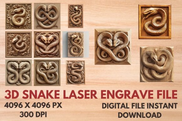 3d Snake Laser Engrave File