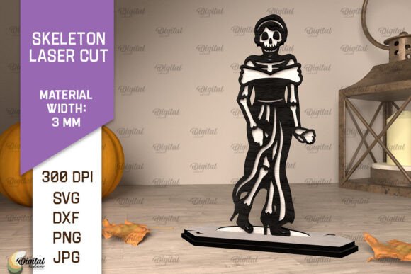 3D Wooden Halloween Skeleton Laser Cut: Integrating Digital Assets into Physical Production Workflows