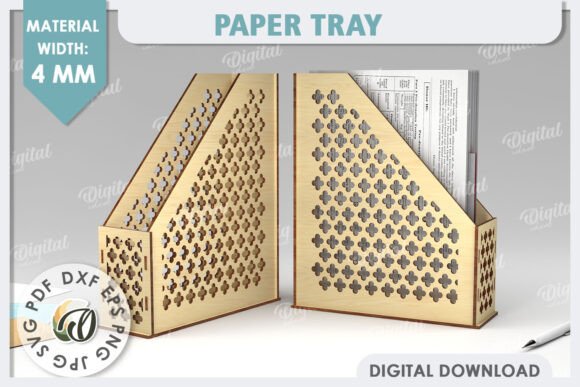 3D Wooden Paper Tray Laser Cut: A Digital Blueprint for Creative Projects