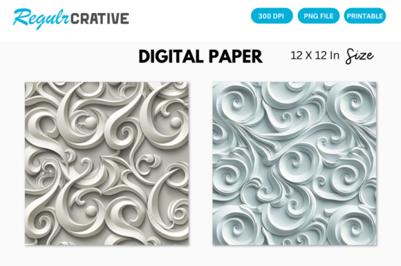 Abstract 3D Geometric Digital Paper