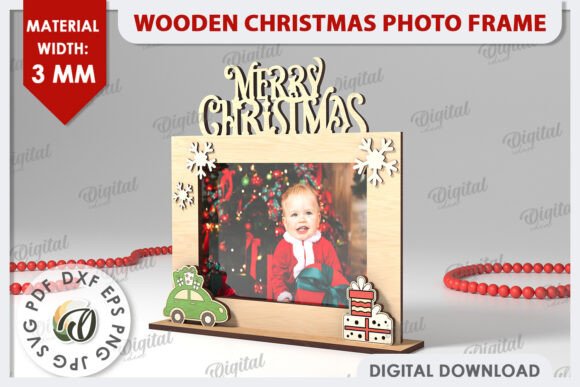 Transforming Festive Memories with 3D Christmas Photo Frame Laser Cut Designs