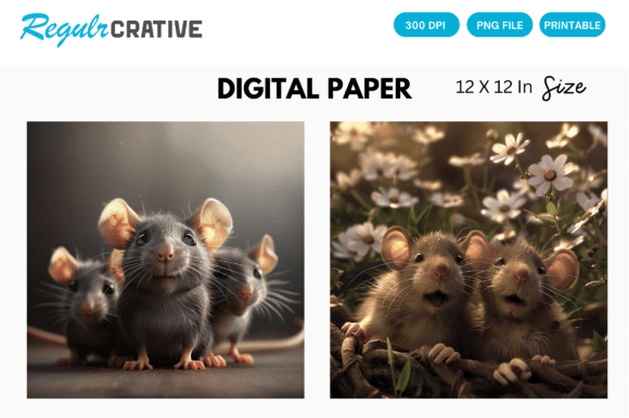 Unleashing Creativity with Watercolor 3D Cute Rats Digital Paper: A Comprehensive Guide