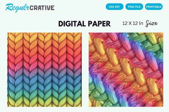 Unlocking Creativity with 3D Watercolor Knitted Digital Paper