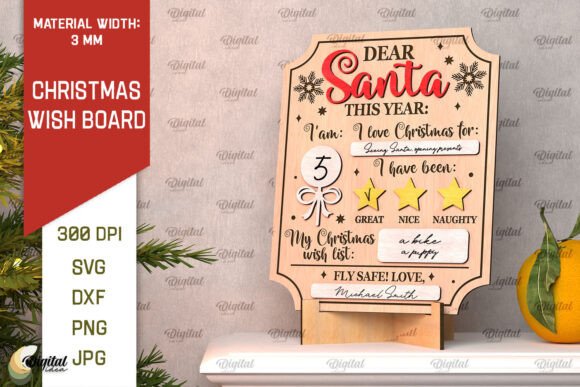 Unlocking Creativity with the 3D Christmas Santa Wish Board Laser Cut Digital Design