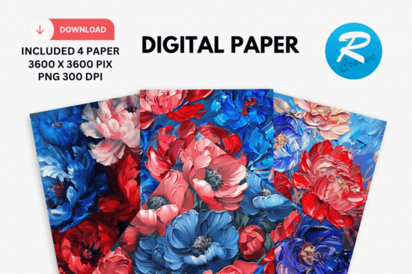 White 3D Spring Floral Digital Papers: Elevate Your Creative Projects